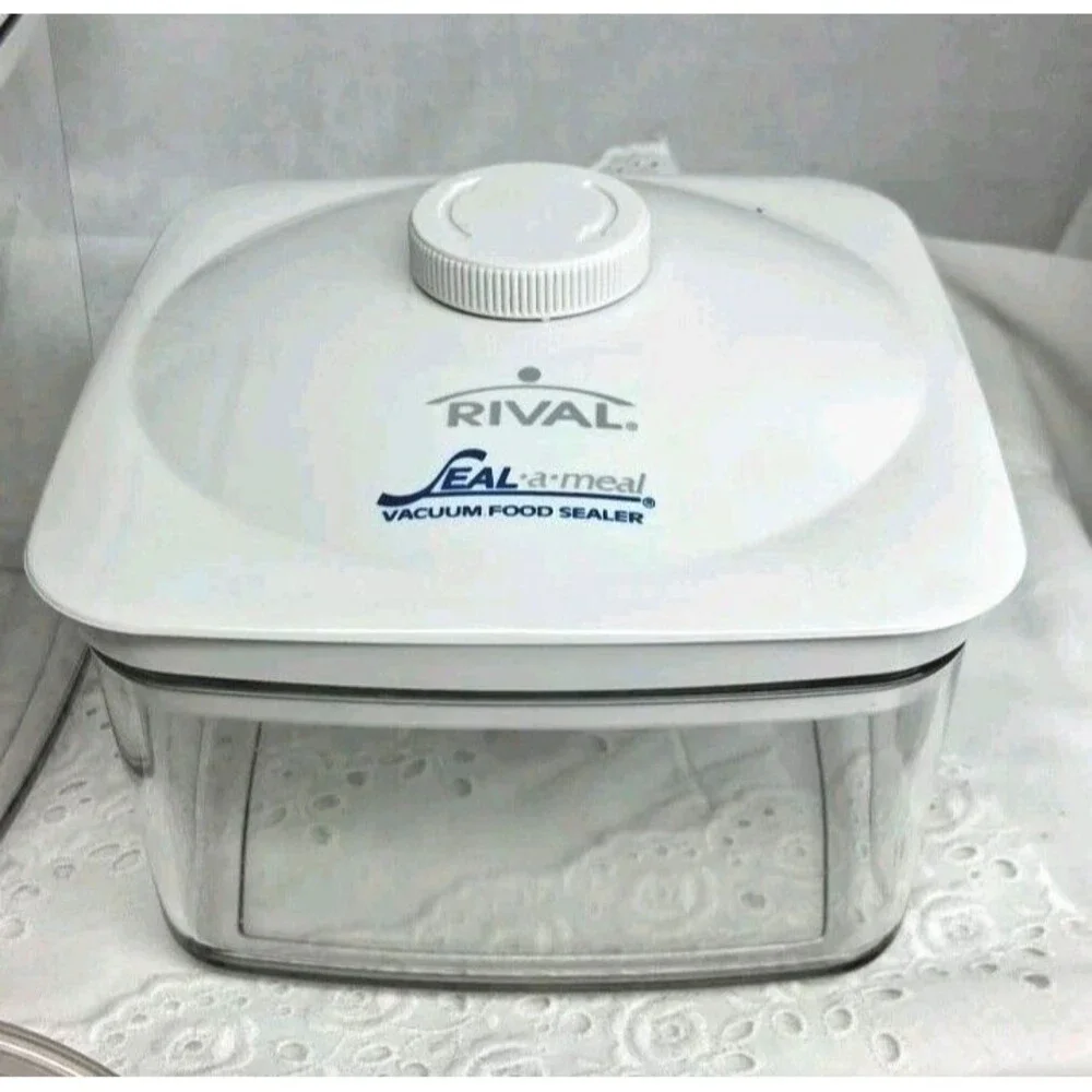 Rival Seal-A-Meal 3 Canisters 3 Lids Hose Sealer Accessory Kit Used Prepper
